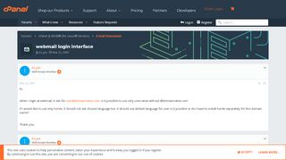 
                            11. webmail login interface | cPanel Forums