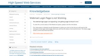 
                            9. Webmail Login Page is not Working - Knowledgebase - High Speed ...
