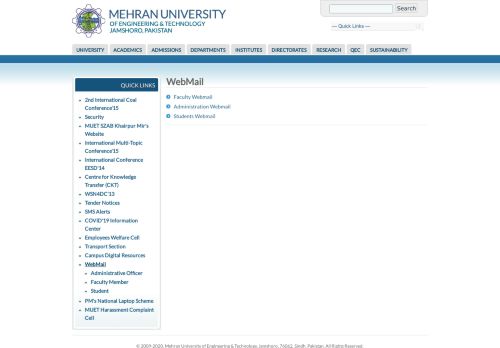 
                            6. WebMail | Mehran University - Muet