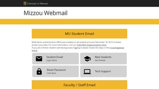 
                            5. Webmail // Mizzou // University of Missouri