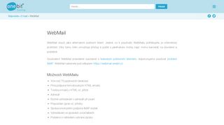 
                            3. WebMail | Nápověda ONEbit.cz