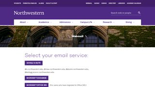 
                            2. Webmail : Northwestern University