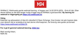 
                            1. Webmail - NSN AS