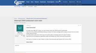 
                            12. Webmail OWA funktioniert nicht mehr | ComputerBase Forum