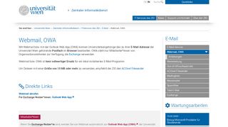 
                            1. Webmail, OWA - Zentraler Informatikdienst - Universität Wien