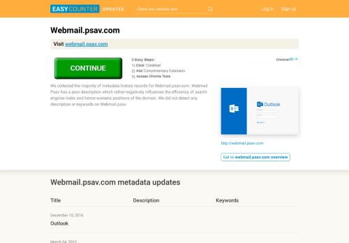 
                            8. Webmail Psav (Webmail.psav.com) - Outlook - Easycounter