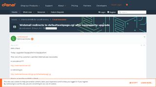 
                            12. Webmail redirects to defaultwebpage.cgi after easyapache ...