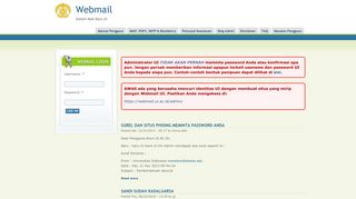 
                            8. Webmail | Sistem Mail Baru UI