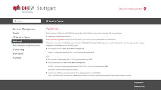 
                            7. Webmail - Studierendenportal - DHBW Stuttgart