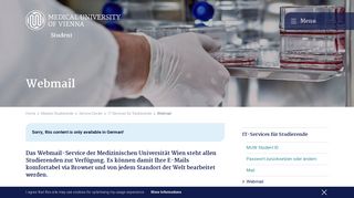 
                            2. Webmail | Studium an der MedUni Wien