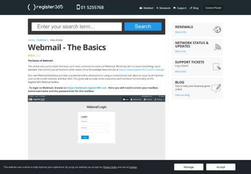 
                            7. Webmail - The Basics - Register365