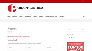 
                            9. Webmail - The Oppidan Press