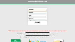 
                            2. Webmail UAM
