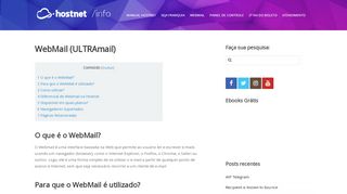 
                            4. WebMail (ULTRAmail) - Central de Ajuda com Tutoriais e ... - Hostnet