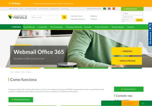 
                            7. Webmail | Universidade Feevale