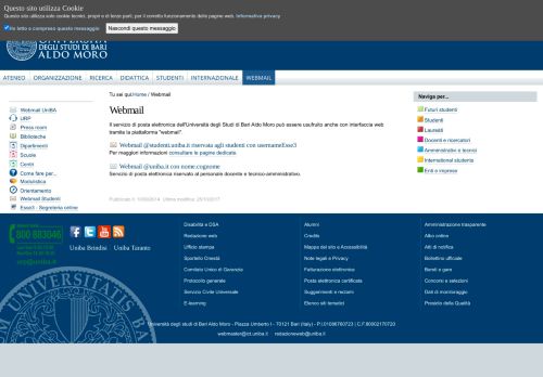 
                            5. Webmail — Università degli Studi di Bari Aldo Moro - UniBa