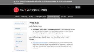 
                            4. Webmail - Universitetet i Oslo - UiO