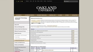 
                            9. Webmail - University Technology Services- Oakland University