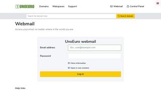 
                            5. Webmail - UnoEuro Webhosting