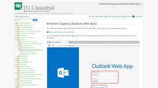 
                            5. Webmail-Zugang (Outlook Web App) - RZ-Dokumentationen - TU ...