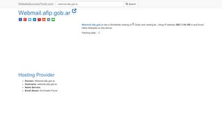 
                            7. Webmail.afip.gob.ar Error Analysis (By Tools) - Website Success Tools