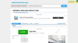 
                            10. webmail.beeline-group.com at Website Informer. Sign In. Visit ...