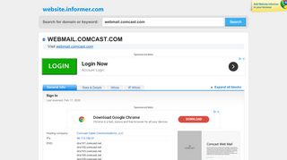 
                            8. webmail.comcast.com at Website Informer. Sign In. Visit Webmail ...