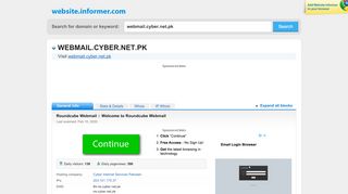 
                            13. webmail.cyber.net.pk at WI. CYBERNET - Login Page - Website Informer