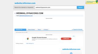 
                            13. webmail.dynacons.com at Website Informer. Visit Webmail Dynacons.