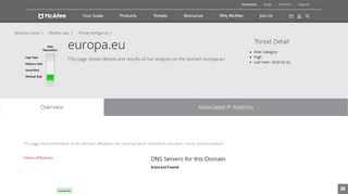 
                            5. webmail.europarl.europa.eu - Domain - McAfee Labs Threat Center
