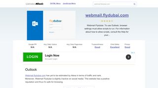 
                            1. Webmail.flydubai.com website. Outlook.