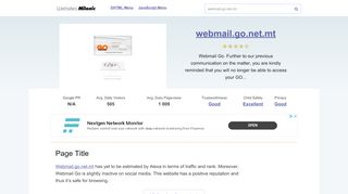 
                            11. Webmail.go.net.mt website. Go.net.mt - Login.