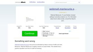 
                            2. Webmail.mariecurie.org.uk website. Something went wrong.