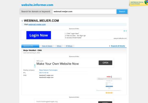 
                            5. webmail.meijer.com at WI. Meijer WebMail - OWA - Website Informer