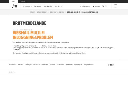 
                            4. webmail.multi.fi inloggningsproblem - JNT