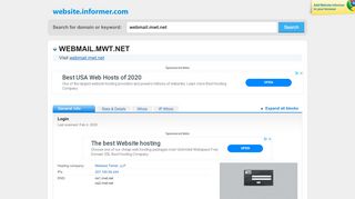 
                            7. webmail.mwt.net at Website Informer. Login. Visit Webmail Mwt.