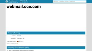 
                            8. webmail.oce.com - Oce Webmail | IPAddress.com