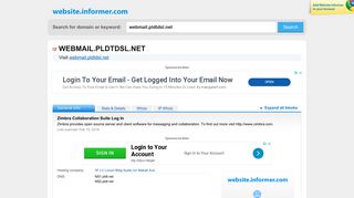 
                            10. webmail.pldtdsl.net at WI. Zimbra Collaboration Suite Log In