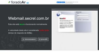 
                            13. Webmail.secrel.com.br está Fora do Ar?