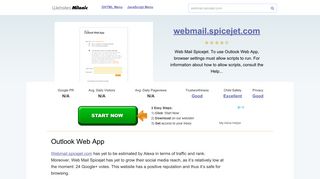 
                            2. Webmail.spicejet.com website. Outlook Web App.
