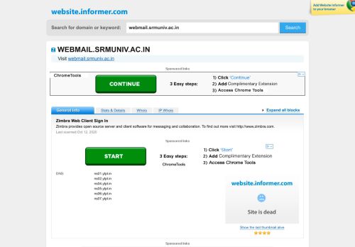 
                            12. webmail.srmuniv.ac.in at WI. Zimbra Web Client Sign In