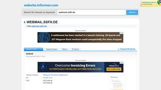 
                            2. webmail.ssfh.de at Website Informer. Outlook. Visit Webmail Ssfh.