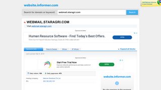 
                            5. webmail.staragri.com at Website Informer. Visit Webmail Staragri.