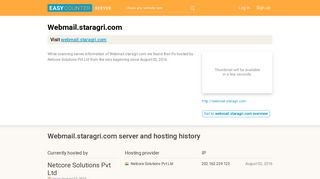 
                            8. Webmail.staragri.com server and hosting history