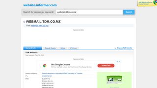 
                            6. webmail.tdm.co.mz at WI. TDM Webmail - Website Informer