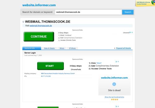 
                            10. webmail.thomascook.de at WI. Server Login - Website Informer