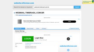 
                            7. webmail.timbrasil.com.br at WI. Outlook Web App - Website Informer