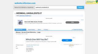 
                            4. webmail.unisalento.it at WI. Webmail - Servizio Posta ...