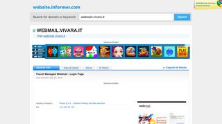 
                            8. webmail.vivara.it at WI. Tiscali Managed Webmail - Login Page