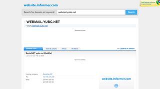 
                            2. webmail.yubc.net at WI. BeotelNET yubc.net WebMail - Website Informer